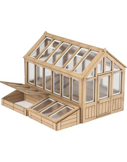 METCALFE N SCALE CARD BUILDING KIT - PN814 GREENHOUSE