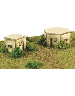 METCALFE N SCALE CARD BUILDING KIT - PN820 - PILLBOXES - METPN820