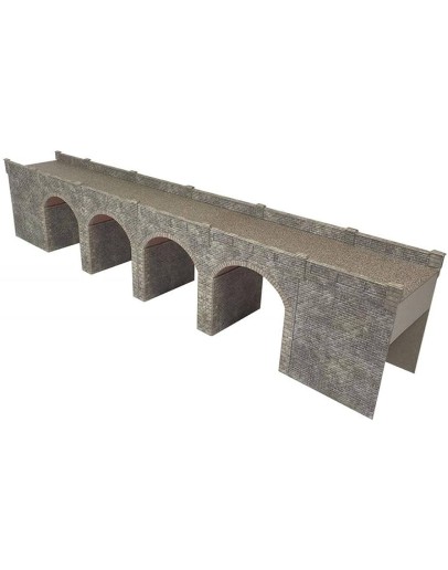 METCALFE OO/HO SCALE CARD BUILDING KIT - PO241 DOUBLE TRACK STONE VIADUCT