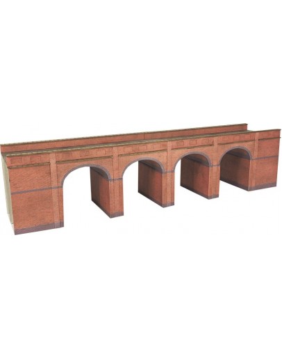 METCALFE N SCALE CARD BUILDING KIT - PN140 Red Brick Viaduct