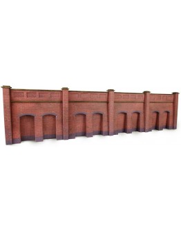 METCALFE N SCALE CARD BUILDING KIT - PN145 Red Brick Retaining Wall