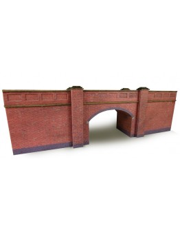 METCALFE N SCALE CARD BUILDING KIT - PN146 Red Brick Railway Bridge Single or Double Track
