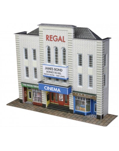 METCALFE N SCALE CARD BUILDING KIT - PN170 Low Relief Cinema and Two Shops