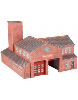METCALFE N SCALE CARD BUILDING KIT - PN189 Fire Station