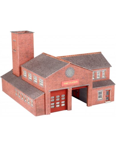 METCALFE N SCALE CARD BUILDING KIT - PN189 Fire Station
