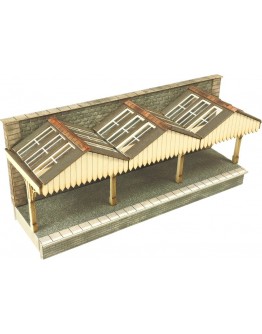 METCALFE N SCALE CARD BUILDING KIT - PN941 Wall Backed Platform Canopy