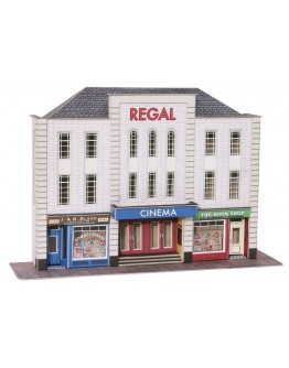 METCALFE OO/HO SCALE CARD BUILDING KIT - PO206 Low Relief Cinema & Shops