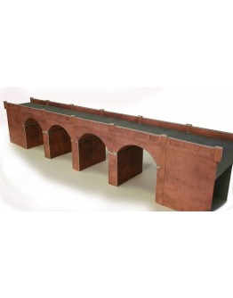METCALFE OO/HO SCALE CARD BUILDING KIT - PO240 Double Track Red Brick Viaduct