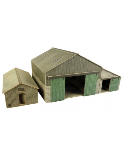 METCALFE OO/HO SCALE CARD BUILDING KIT - PO252 Manor Farm Buildings