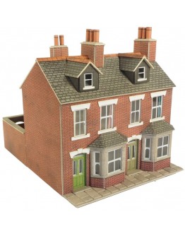 METCALFE OO/HO SCALE CARD BUILDING KIT - PO261 Terraced Houses in Red Brick