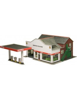 METCALFE OO/HO SCALE CARD BUILDING KIT - PO281 Service Station