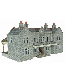 METCALFE OO/HO SCALE CARD BUILDING KIT - PO320 Stone Mainline Station Booking Hall
