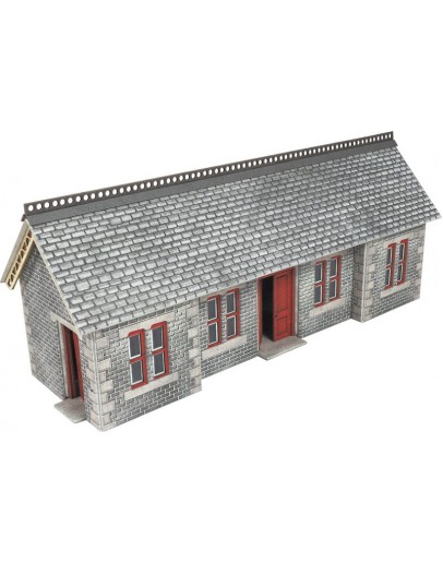 METCALFE OO/HO SCALE CARD BUILDING KIT - PO334 Settle / Carlisle Stone Railway Station Shelter