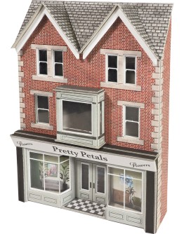 METCALFE OO/HO SCALE CARD BUILDING KIT - PO374 - Low Relief Shop Front No7. High Street