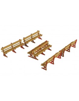 METCALFE OO/HO SCALE CARD BUILDING KIT - PO502 Platform Benches