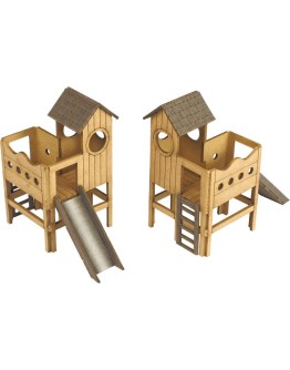 METCALFE OO/HO SCALE CARD BUILDING KIT - PO513 CHILDRENS PLAY AREA [2]