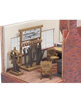 METCALFE OO/HO SCALE CARD BUILDING KIT - PO580 SIGNAL BOX INTERIOR