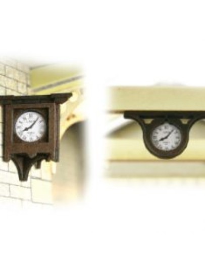 METCALFE OO/HO SCALE CARD BUILDING KIT - PO515 STATION CLOCKS [3]