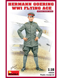 MINIART 1/16 SCALE MILITARY MODEL KIT - 16034 - Hermann Goering WWI Flying Ace