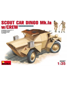 MINIART 1/35 SCALE MILITARY MODEL KIT - 35087 - Scout Car Dingo Mk.Ia w/Crew