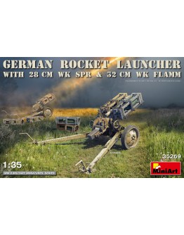 MINIART 1/35 SCALE MILITARY MODEL KIT - 35269 - German Rocket Luncher with 28 CM WK SPR & 30 CM WK Flamm