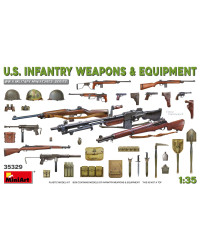 MINIART 1/35 SCALE MILITARY MODEL KIT - 35329 - U.S. Infantry Weapons & Equipment