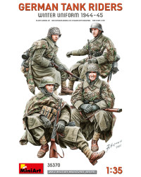 MINIART 1/35 SCALE MILITARY MODEL KIT - 35370 - German Tank Riders - Winter Uniform 1944-45