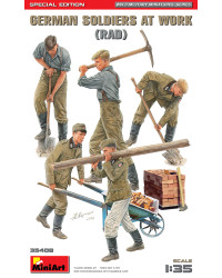 MINIART 1/35 SCALE MILITARY MODEL KIT - 35408 - German Soldiers at Work (RAD)