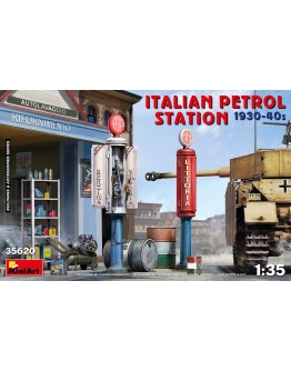 MINIART 1/35 SCALE MILITARY MODEL KIT - 35620 - Italian Petrol Station 1930-40s