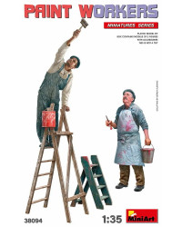 MINIART 1/35 SCALE MILITARY MODEL KIT - 38094 - Paint Workers with Accessories
