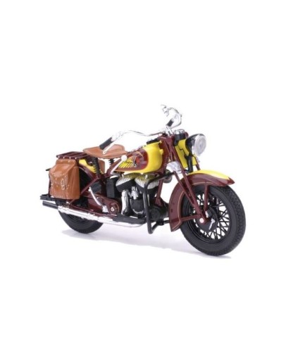 NEW RAY 1/12 SCALE DIE-CAST MODEL MOTOR BIKE - 42113 - 1934 INDIAN SPORT SCOUT NR42113