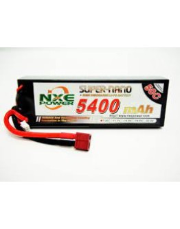 NXE BATTERY LIPO 2C5400H  7.4V 2S 5400MA 50C HARD CASE DEANS PLUG NXE25400H