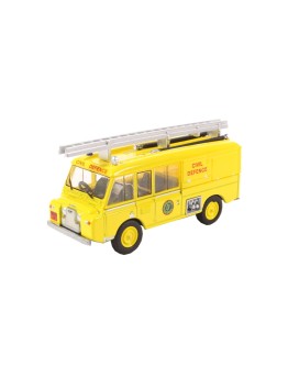 OXFORD DIECAST 1/76 DIE-CAST MODEL - 76LRC006 - LAND ROVER FT6 - CIVIL DEFENCE YELLOW