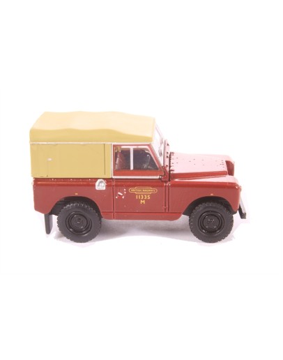 OXFORD DIECAST 1/76 DIE-CAST MODEL - 76LR2S002 - LAND ROVER SERIS II SHORT WHEELBASE CANVAS TOP - BRITISH RAILWAYS - OX76LRS002