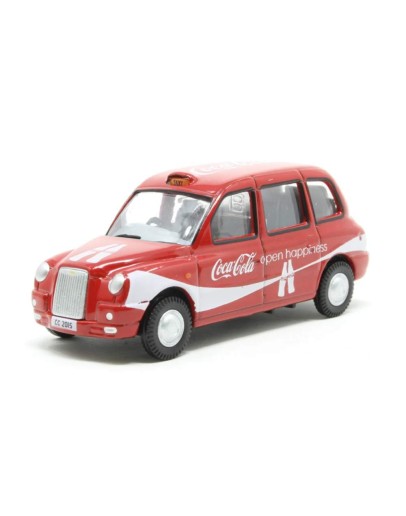 OXFORD DIECAST 1/76 DIE-CAST MODEL - 76TX4008CC - LONDON TX4 TAXI CAB - COCA COLA