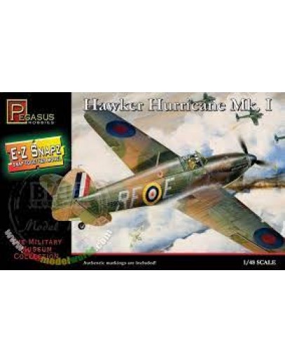 PEGASUS PLASTIC MODEL KIT - EZ SNAPZ - 1/48 HAWKER HURRICANE MK 1 PEG8411