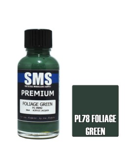 SCALE MODELLERS SUPPLY PREMIUM ACRYLIC LACQUER PAINT - PL078 - FOLIAGE GREEN (30ML)