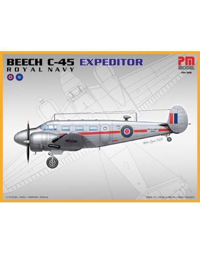 PM MODEL 1/72 SCALE MODEL KIT - PM-308 - Beech C-45 Expeditor Royal Navy