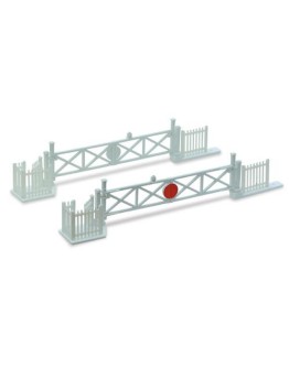 PECO N GAUGE LINESIDE KIT - NB50 - LEVEL CROSSING GATES [4] WITH WICKET GATES AND FENCING - PENB50