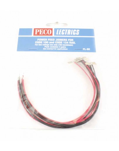 PECO TRACK ACCESSORIES PL-80 Powerfeed Joiners (for Code 100/124 Rail)