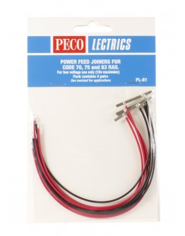 PECO TRACK ACCESSORIES PL-81 Powerfeed Joiners (for Code 83/75/70 Rail)