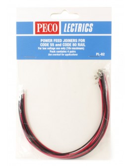 PECO TRACK ACCESSORIES PL-82 Powerfeed Joiners (for N GAUGE Code 55/80 Rail)