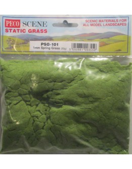 PECO SCENE STATIC GRASS - PSG101 - 1mm SPRING GRASS [30g] - PEPSG101