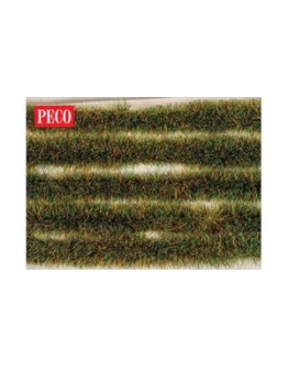 PECO SCENE STATIC GRASS - PSG37 - 6mm SELF ADHESIVE WILD MEADOW TUFT STRIPS [10] - PEPSG37