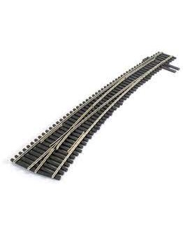 PECO HO CODE 83 FINESCALE TRACK - SLE8377 CODE 83 #7 LEFT HAND CURVED TURNOUT - ELECTROFROG