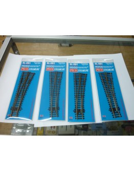 PECO OO/HO CODE 100 TRACK [Electrofrog] SLE91B4 BULK PACK Small Radius Turnout Right Hand [PACK CONTAINS 4 SETS OF POINTS]