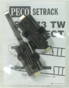 PECO OO/HO CODE 100 SETRACK  ST273 TWIN POWER CONNECTION CLIPS - PEST273