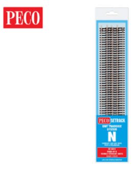PECO N GAUGE CODE 80 SET TRACK - ST3011 - DOUBLE STRAIGHTS X 8 PEST3011