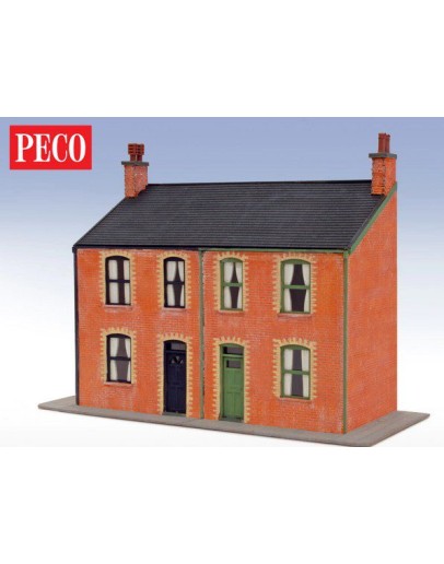 PECO OO/HO GAUGE LINESIDE LASER CUT KIT LK-206 VICTORIAN HOUSES SEMI-DETACHED [LOW RELIEF FRONTS] - PELK206