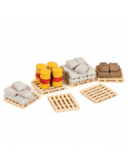 RATIO PLASTIC MODELS - OO/HO SCALE BUILDING KIT - RT514 - Pallets, Sacks & Barrels